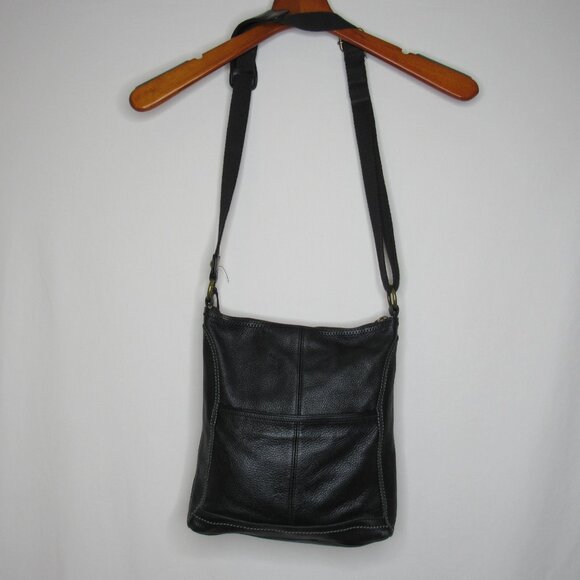 The Sak Black Pebbled Leather Crossbody Bag Purse - Picture 3 of 7